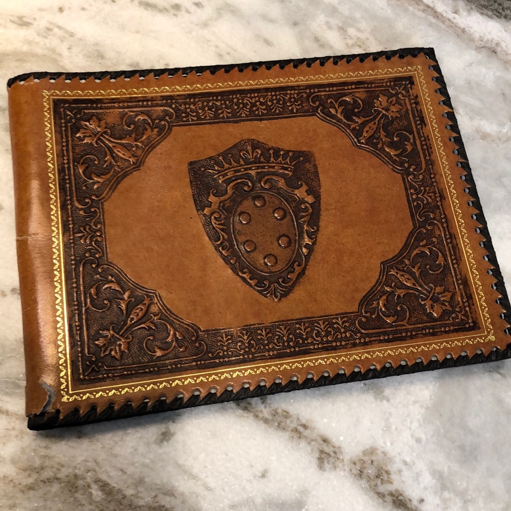 Leather scrapbook